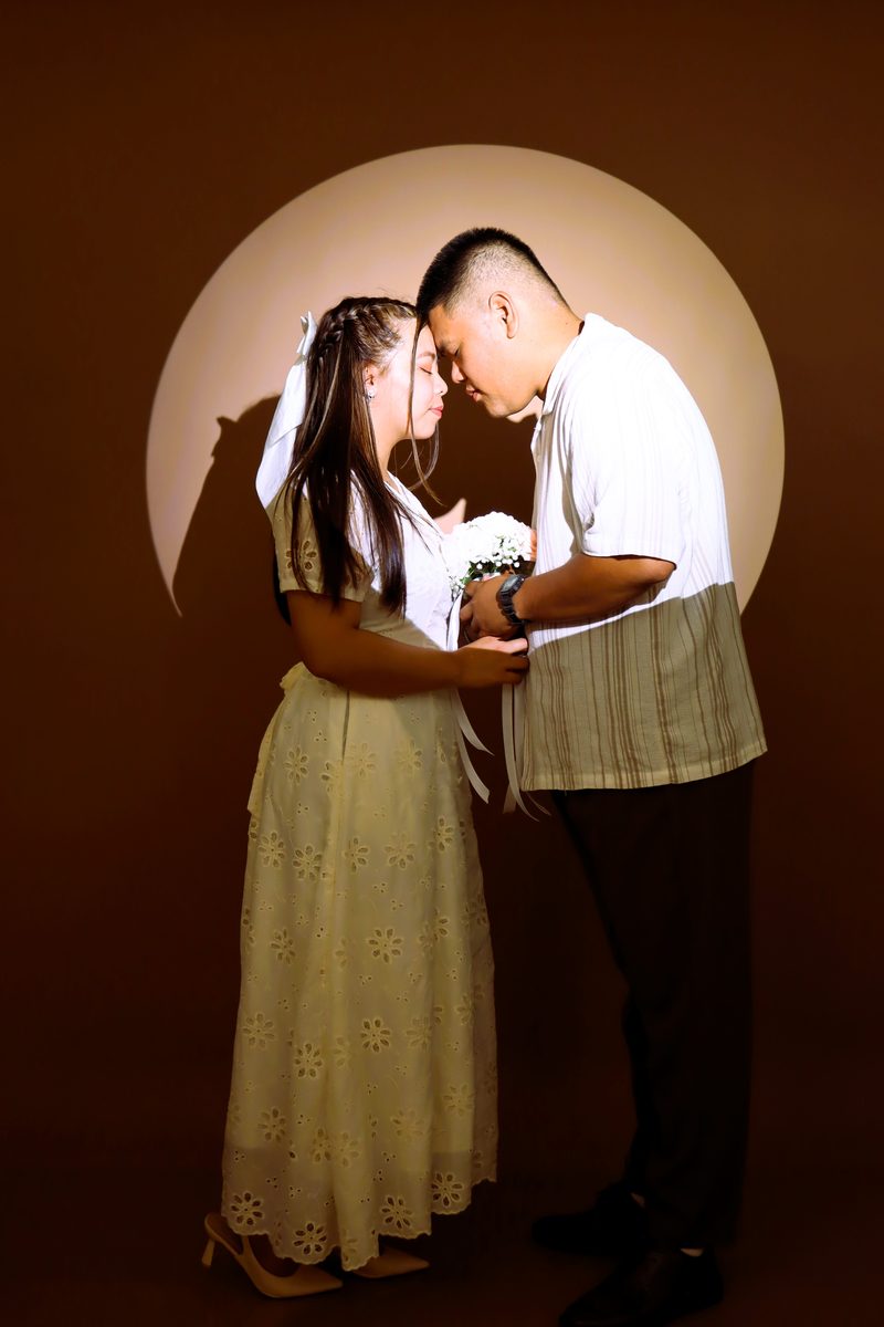 Carlo Jed and Eunice forehead to forehead